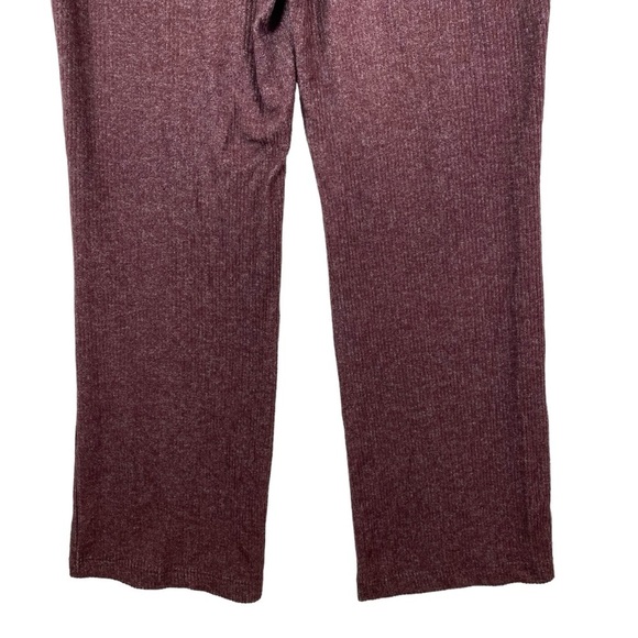 Banana Republic Factory Loungewear Set Small Wine Ribbed Mock Neck Bootcut - Picture 10 of 16